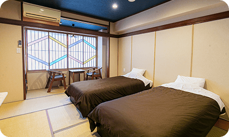 内湯付きベッドのある和室8畳〜Fuji〜